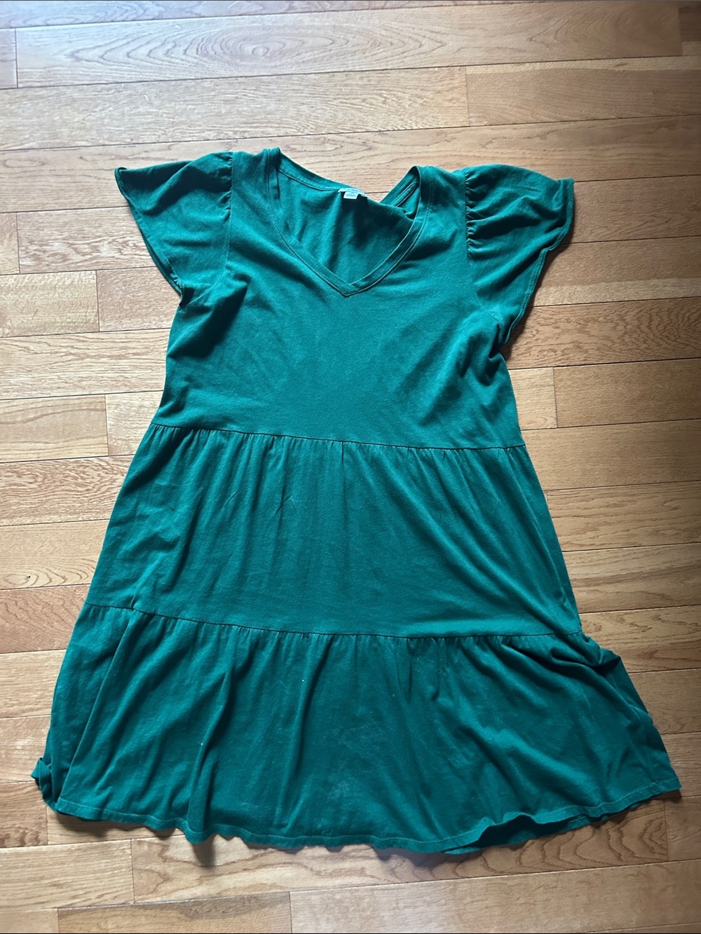 Jcrew Factory cotton ruffle dress